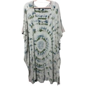 FREE PEOPLE Boho Tie-Dye Oversized Kaleidoscope Maxi Tunic S